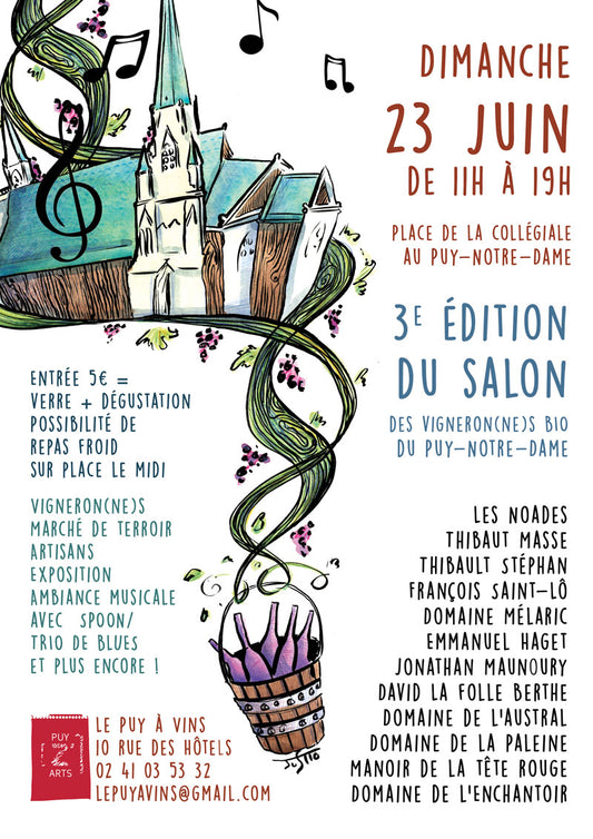 3 ÈME SALON DES VIGNERON-NES BIO DU PUY NOTRE DAME – 23 JUIN 2019